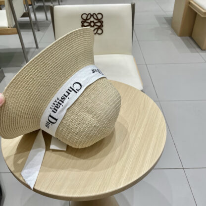 Dior lady style straw hat bucket hat - Image 6