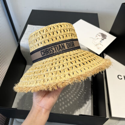 Dior new raffia basin hat - Image 7