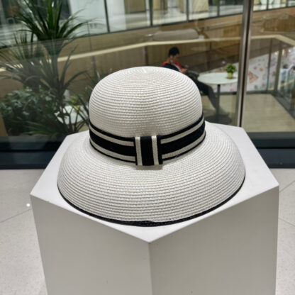 Dior casual large brim straw sun hat - Image 7