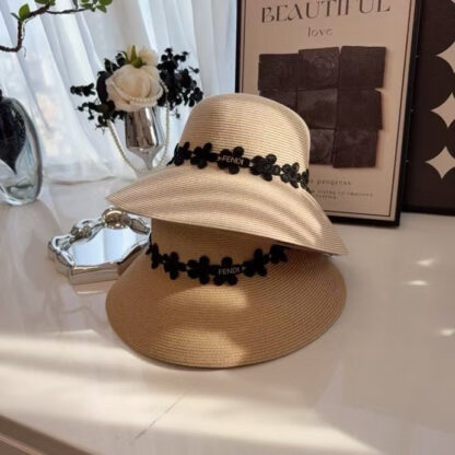 Fendi Fashion Wide Brim Straw Hat - Image 7