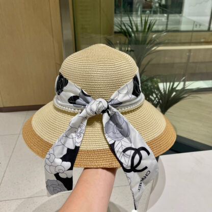 Chanel sunshade lady straw hat - Image 6