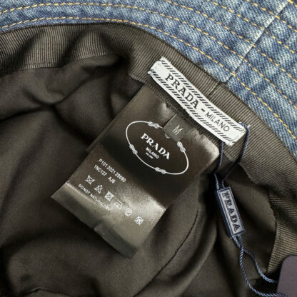 Prada Denim Gradient Washed Bucket Hat - Image 6
