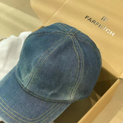 Prada Denim Gradient Washed Baseball Cap - Image 6