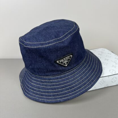 Prada classic triangle logo bucket hat - Image 6