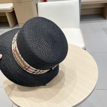Burberry Casual Simple Bucket Hat Sunshade Straw Hat - Image 7