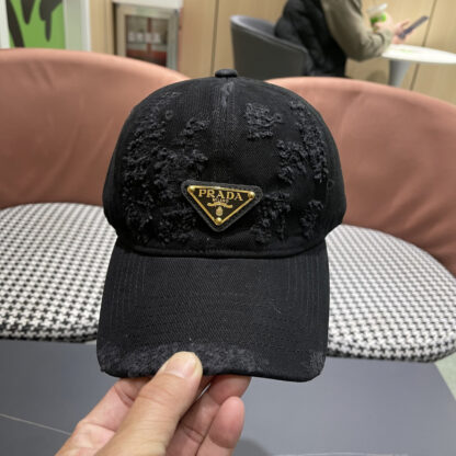 Prada classic inverted triangle logo breathable baseball cap - Image 6