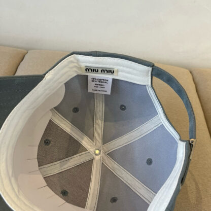 Miu Miu exquisite diamond logo fashion baseball cap - Image 7
