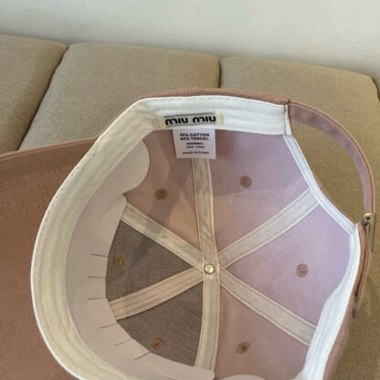 Miu Miu exquisite diamond logo fashion baseball cap - Image 7