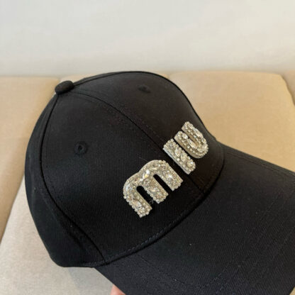 Miu Miu exquisite diamond logo fashion baseball cap - Image 7