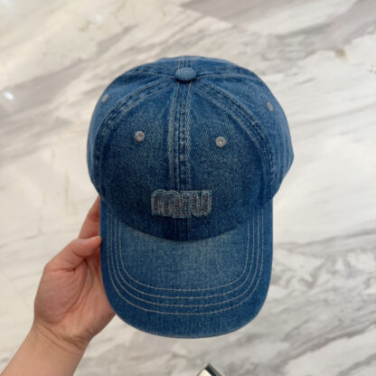 Miu Miu trendy denim baseball cap - Image 7