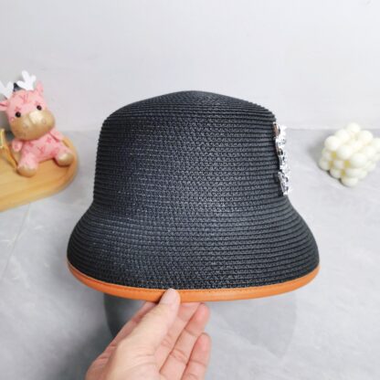 Yves Saint Laurent popular flat top straw hat - Image 6