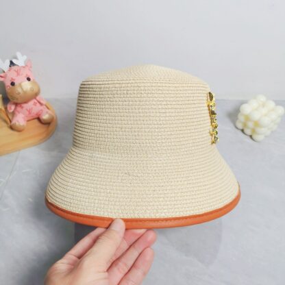 Yves Saint Laurent popular flat top straw hat - Image 6