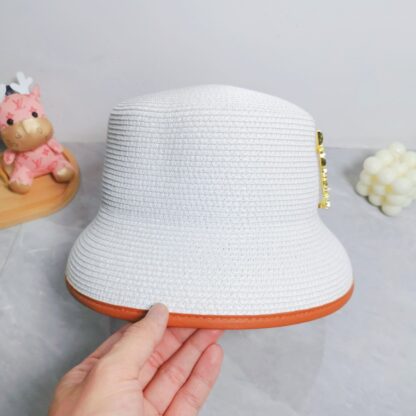 Yves Saint Laurent popular flat top straw hat - Image 6