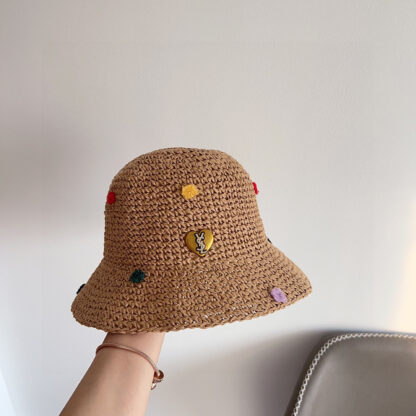 Yves Saint Laurent's new spring and summer polka dot playful woven fisherman hat - Image 6