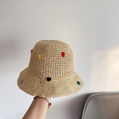 Yves Saint Laurent's new spring and summer polka dot playful woven fisherman hat - Image 6