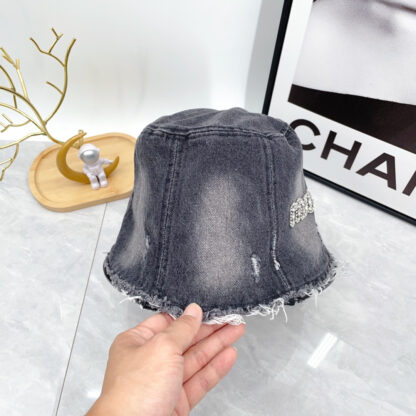 Miu Miu Simple Denim Bucket Hat for Men and Women - Image 7