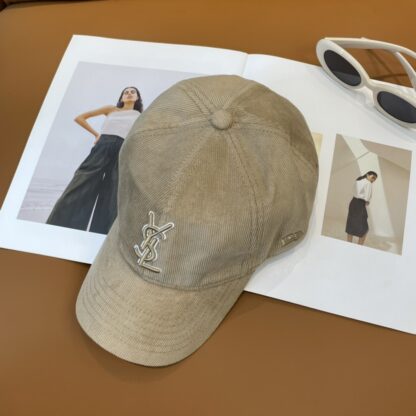 Yves Saint Laurent embroidered corduroy baseball cap - Image 6