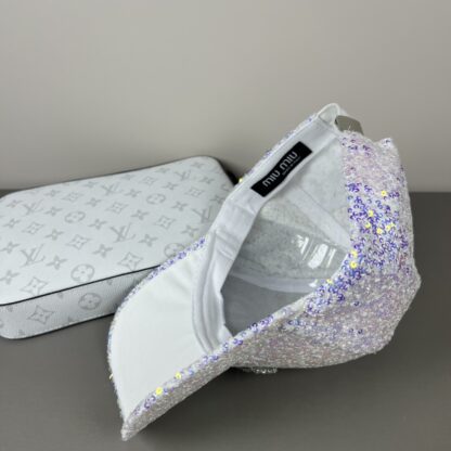 Miu Miu exquisite sequin trendy baseball cap - Image 6