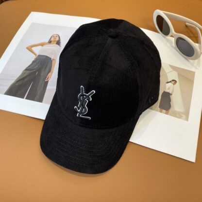 Yves Saint Laurent embroidered corduroy baseball cap - Image 6