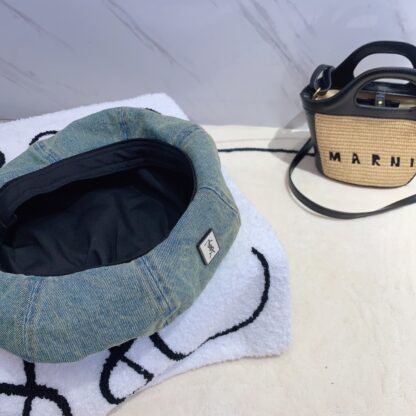 Yves Saint Laurent denim beret - Image 6