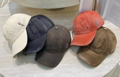 Yves Saint Laurent ripped washed cotton baseball cap - Image 6