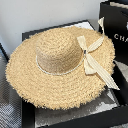 Miu Miu raffia wide-brimmed beach sun hat - Image 7