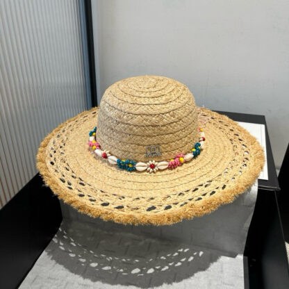 Miu Miu Raffia Straw Beach Hat - Image 7