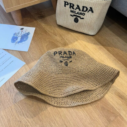Prada Summer Folding Straw Hat - Image 6