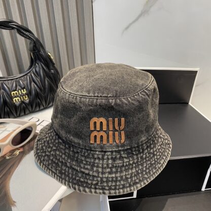 Miu Miu Denim Bucket Hat for Men and Women - Image 6