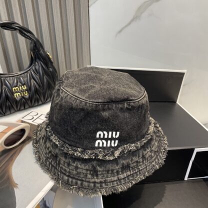 Miu Miu Denim Visor Bucket Hat - Image 7