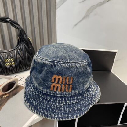 Miu Miu Denim Visor Bucket Hat - Image 7