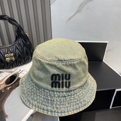 Miu Miu Denim Visor Bucket Hat - Image 7