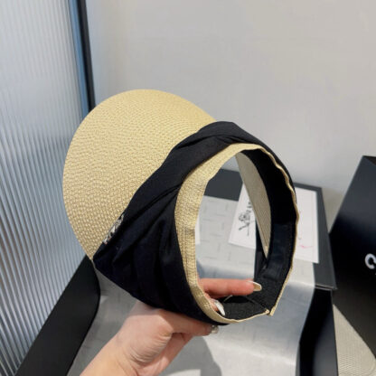 Prada Sun Visor Straw Hat - Image 6
