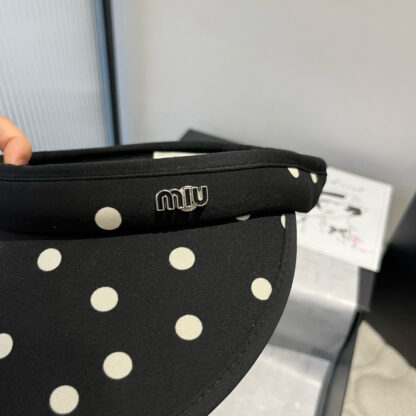 Miu Miu stylish polka dot hollow top headband sun hat - Image 7