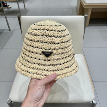 Prada knitted hollow bucket hat - Image 6