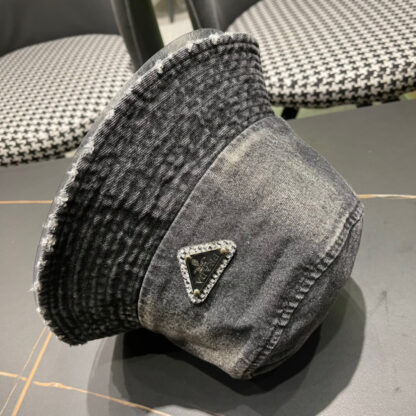 Prada denim triangle bucket hat - Image 6