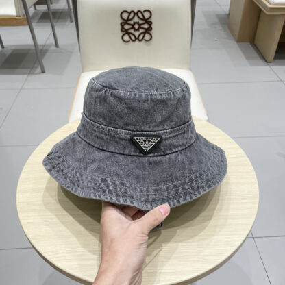 Prada new washed old denim bucket hat - Image 5
