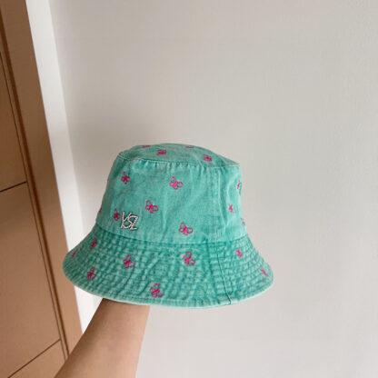 Saint Laurent contrast embroidered denim bucket hat - Image 4