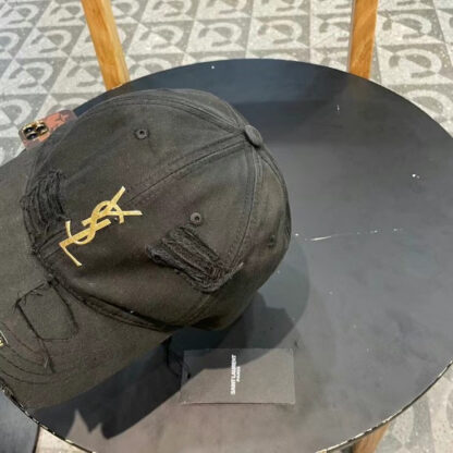 Saint Laurent lettering hot stamped baseball cap - Image 6