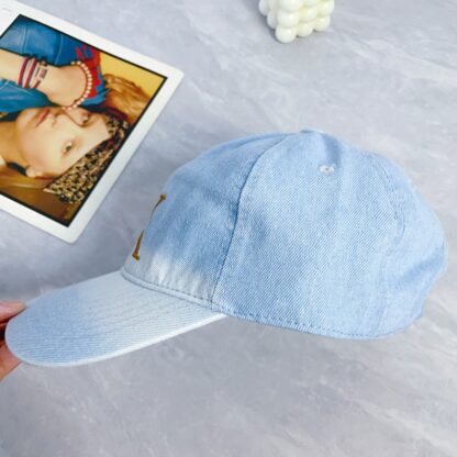 Calvin Kleinf washed denim baseball cap - Image 6