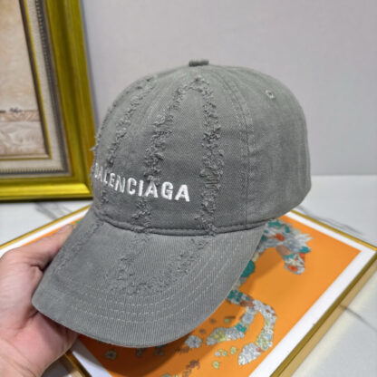 Balenciaga pure cotton distressed stylish baseball cap - Image 6