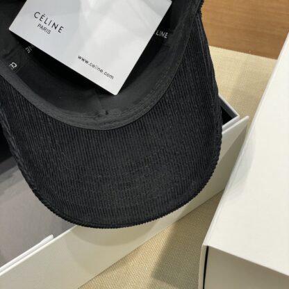 Celine autumn and winter logo corduroy baseball cap - Image 6