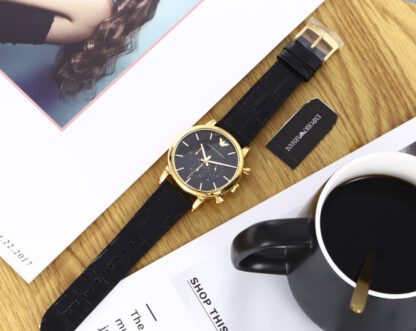 Armani Classic Black Gold Multifunctional Fashion Watch - Image 6