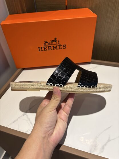 Hermes dark blue comfortable all-match non-slip breathable casual slippers - Image 6