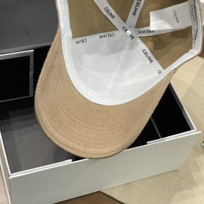 Celine autumn and winter logo corduroy baseball cap - Image 6