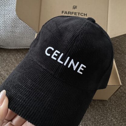 Celine autumn and winter logo corduroy baseball cap - Image 6