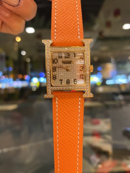 Hermes square dial exquisite diamond temperament watch - Image 6