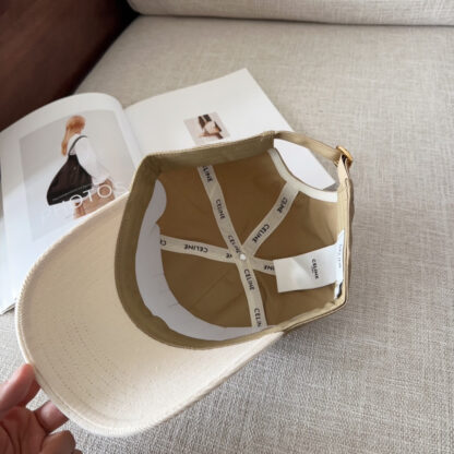 Celine letter embroidered couple fashion baseball cap - Image 6