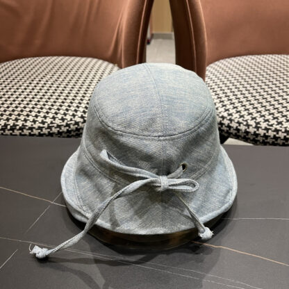 Celine women's autumn and winter elegant bow bucket hat - Image 6