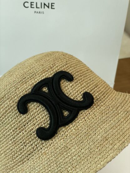 Celine raffia woven straw hat - Image 6